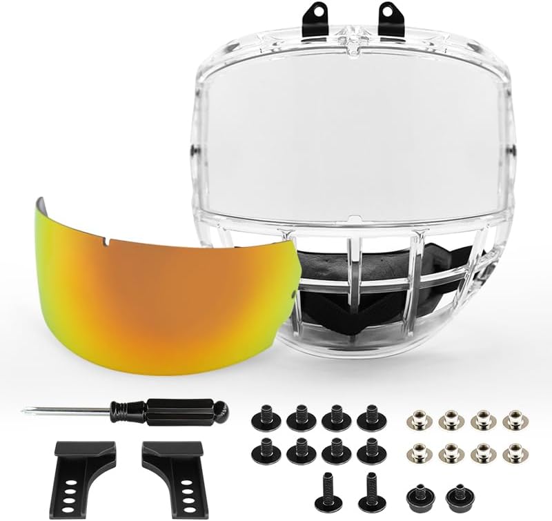 GY Hockey Full Shield Visor Junior Ice Hockey Helmet Full Face Protection Visor Youth Anti-Scratch/Anti-Fog - Image 1